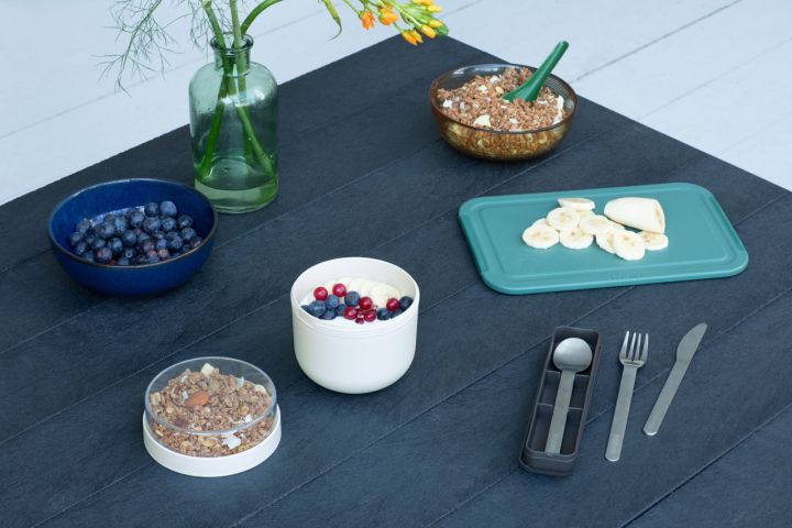 Make & Take Bestekset, 3-delig (mes, vork en lepel) - Dark Grey