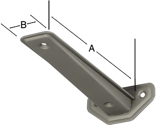 Lineaire console 3F B 38 x D 190 mm mat staal