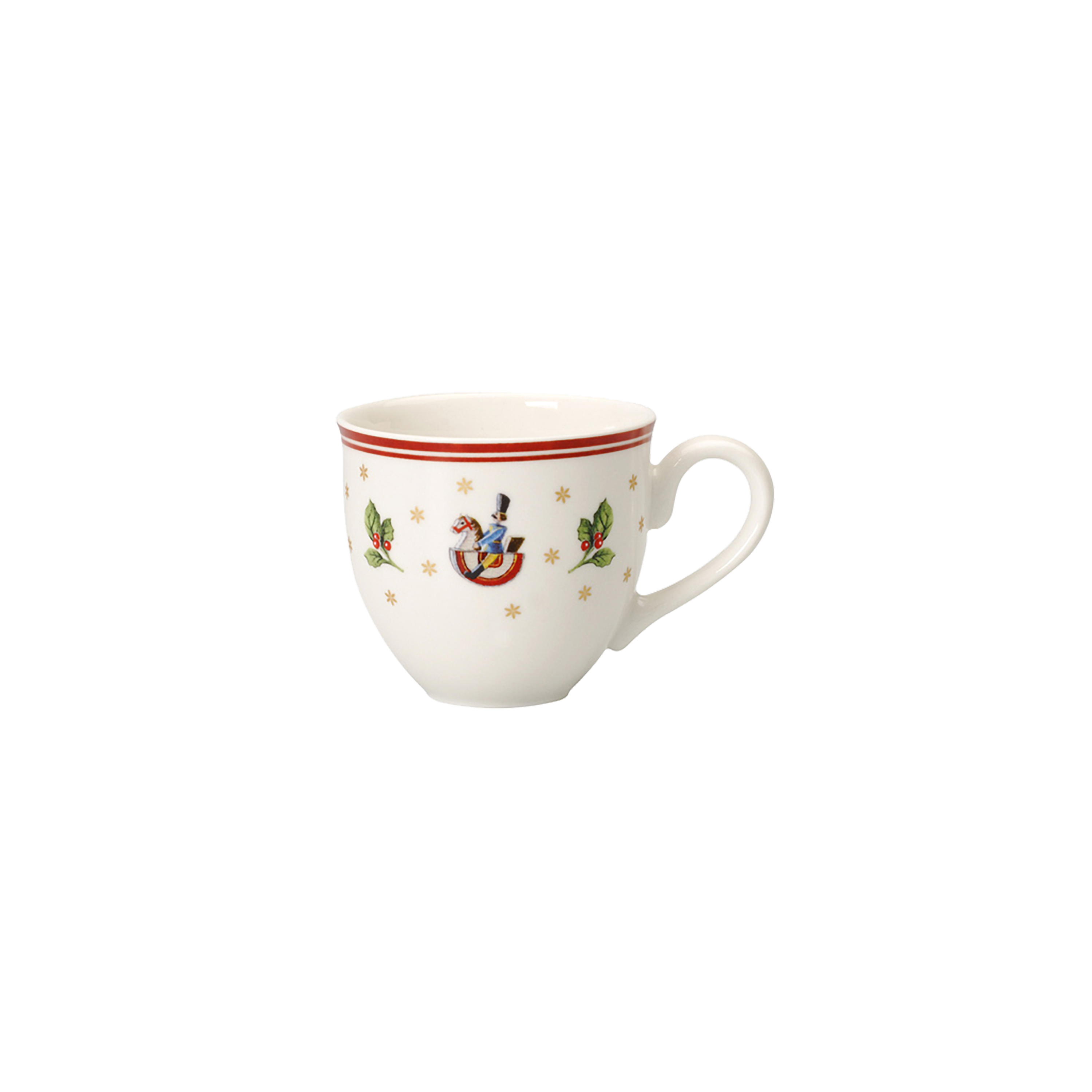 Toy's Delight Espresso cup Red, 2.4 oz, Premium Porcelain