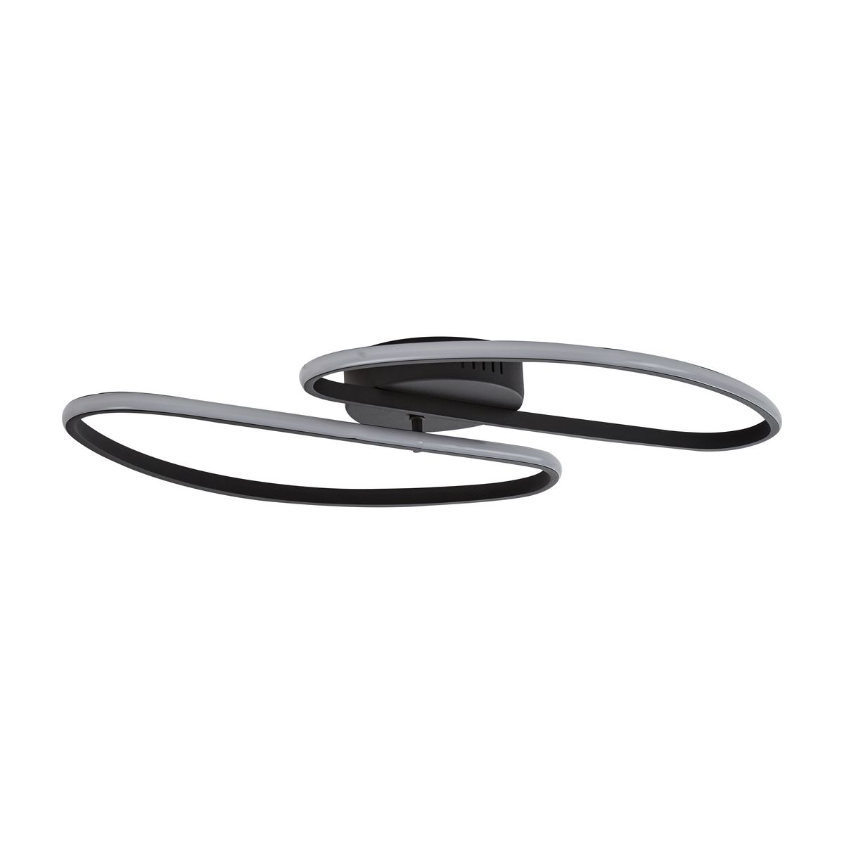 Design plafondlamp mat zwart 65 cm 3-staps dimbaar 2-lichts - Pepe