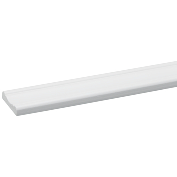 Decorlijst grenen wit gegrond 8x34 mm 270 cm