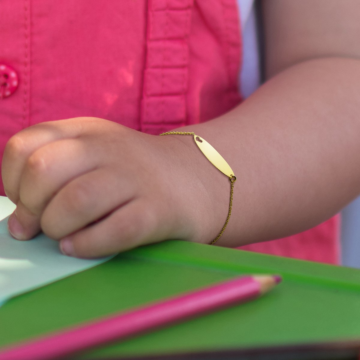 Bracelet GOURMETTE COEUR AJOURÉ - Or Jaune