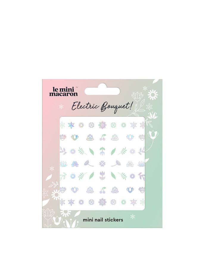 Le Mini Macaron Mini Nail Stickers Electric Bouquet