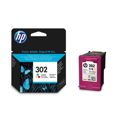 HP 302 - 3 couleurs - cartouche d'encre originale (F6U65AE)