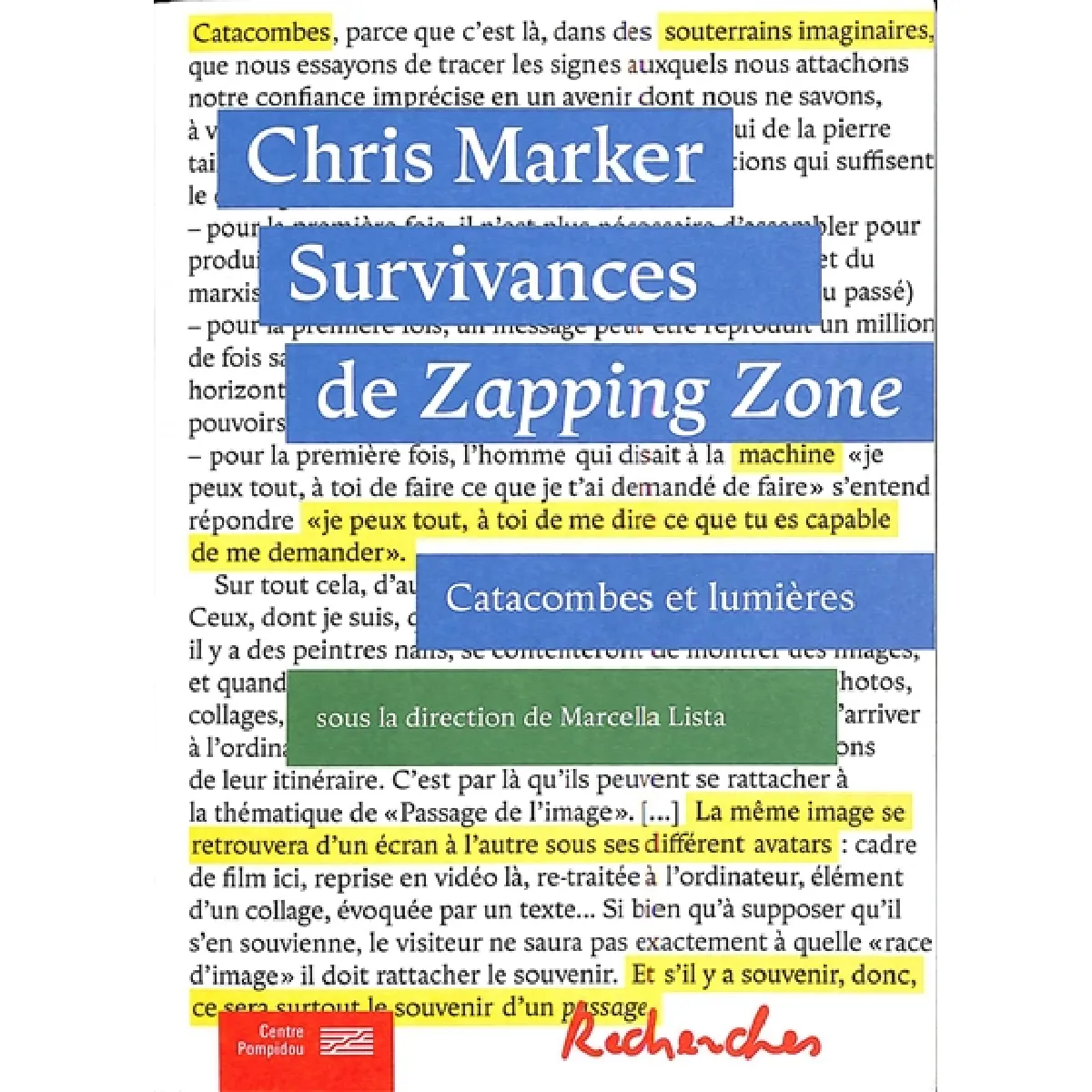 Chris Marker : survivances de Zapping zone (1990-1994) : catacombes et lumières · Occasion