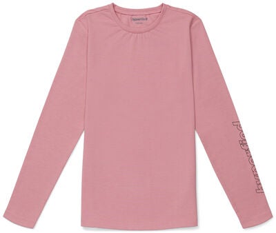Hyperfied Jersey Logo Long Sleeve Top, Blush