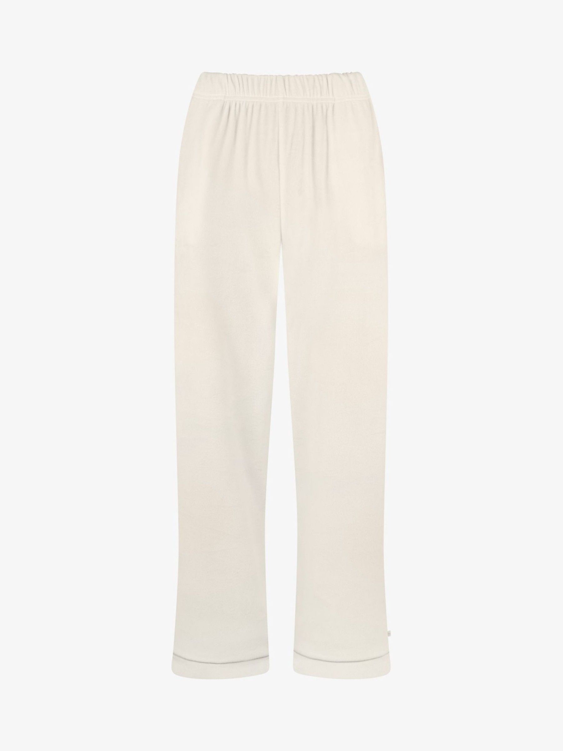 Crème - The Little Tailor luxe kerstpyjama van zacht aanvoelend velours