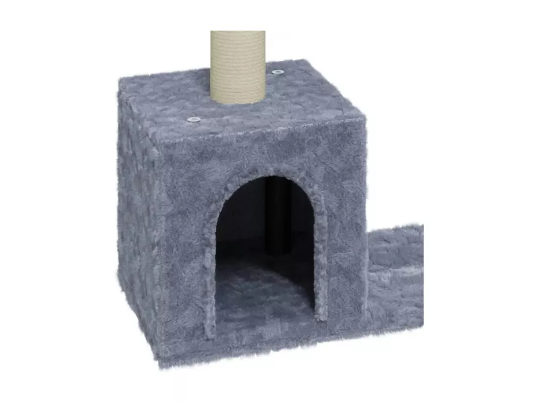 Arbre à chat avec griffoirs en sisal Gris clair 60 cm