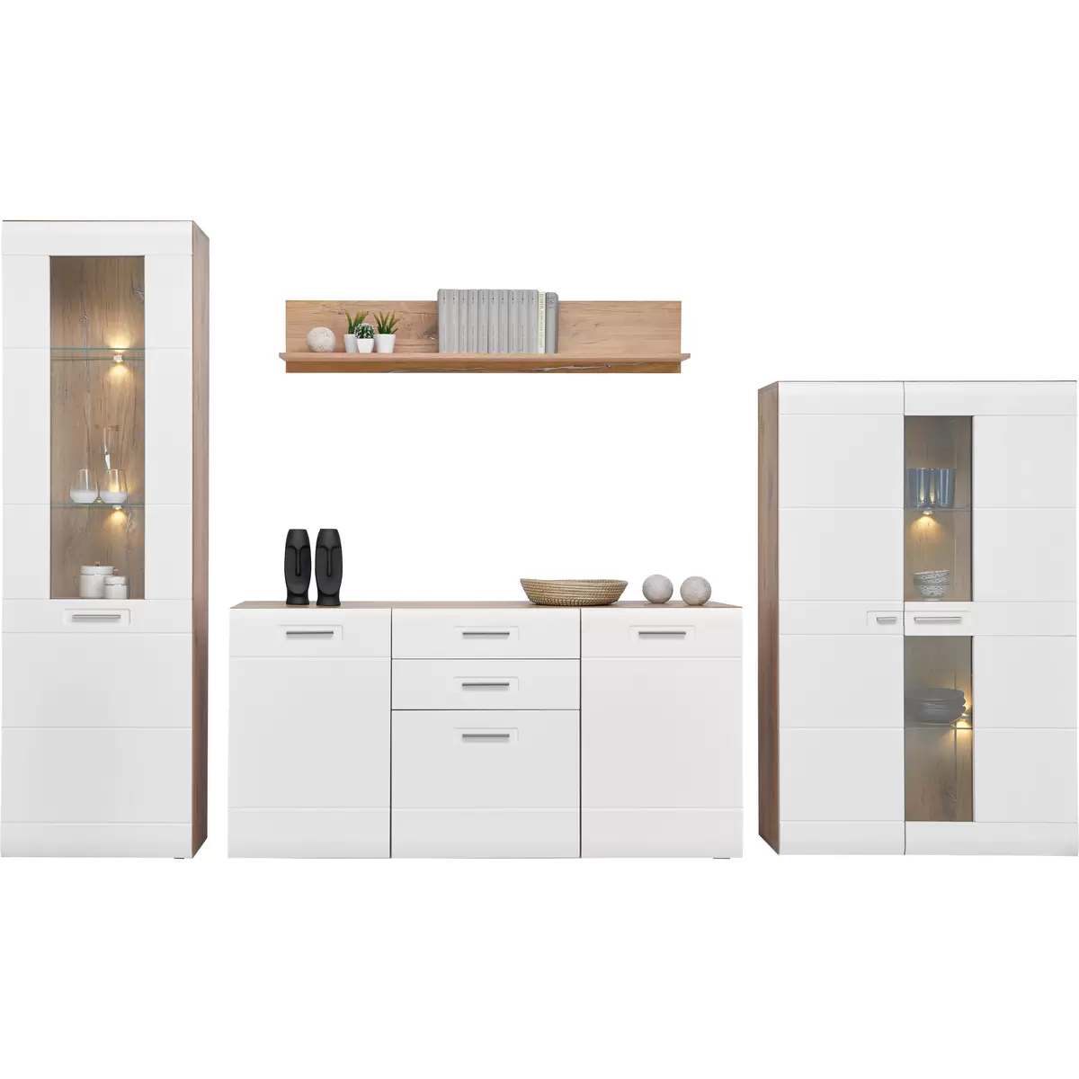 Vitrine Auris Eiche,weiss