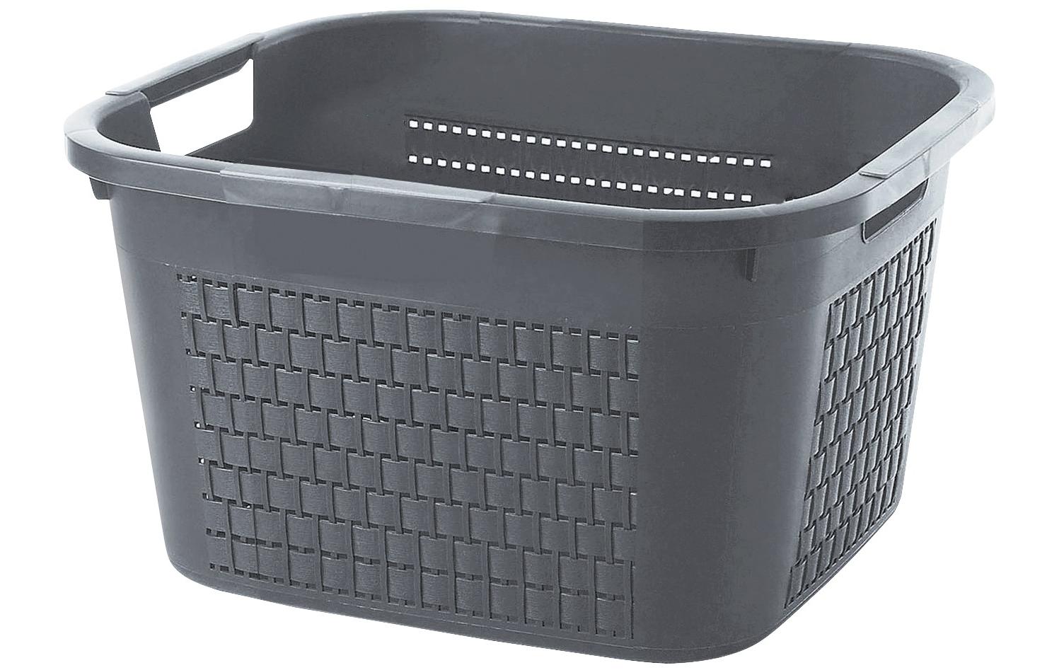 Wäschekorb Country 22 l, DunkelgrauKunststoffkorb