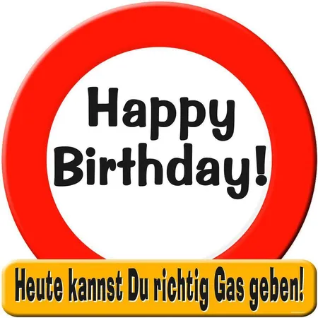 Udo Schmidt Riesenschild Happy Birthday, 50 cm
