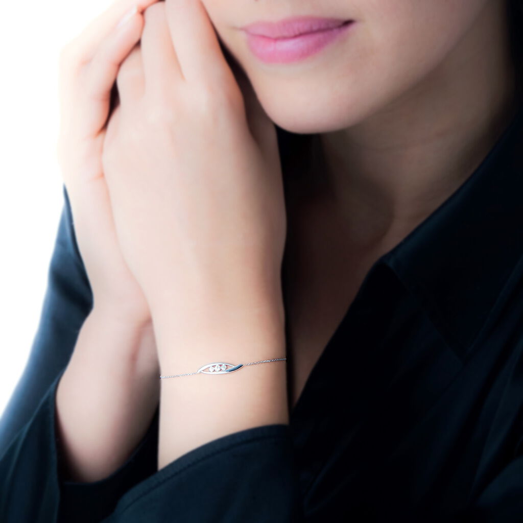 Bracelet Delphine Or Blanc Diamant
