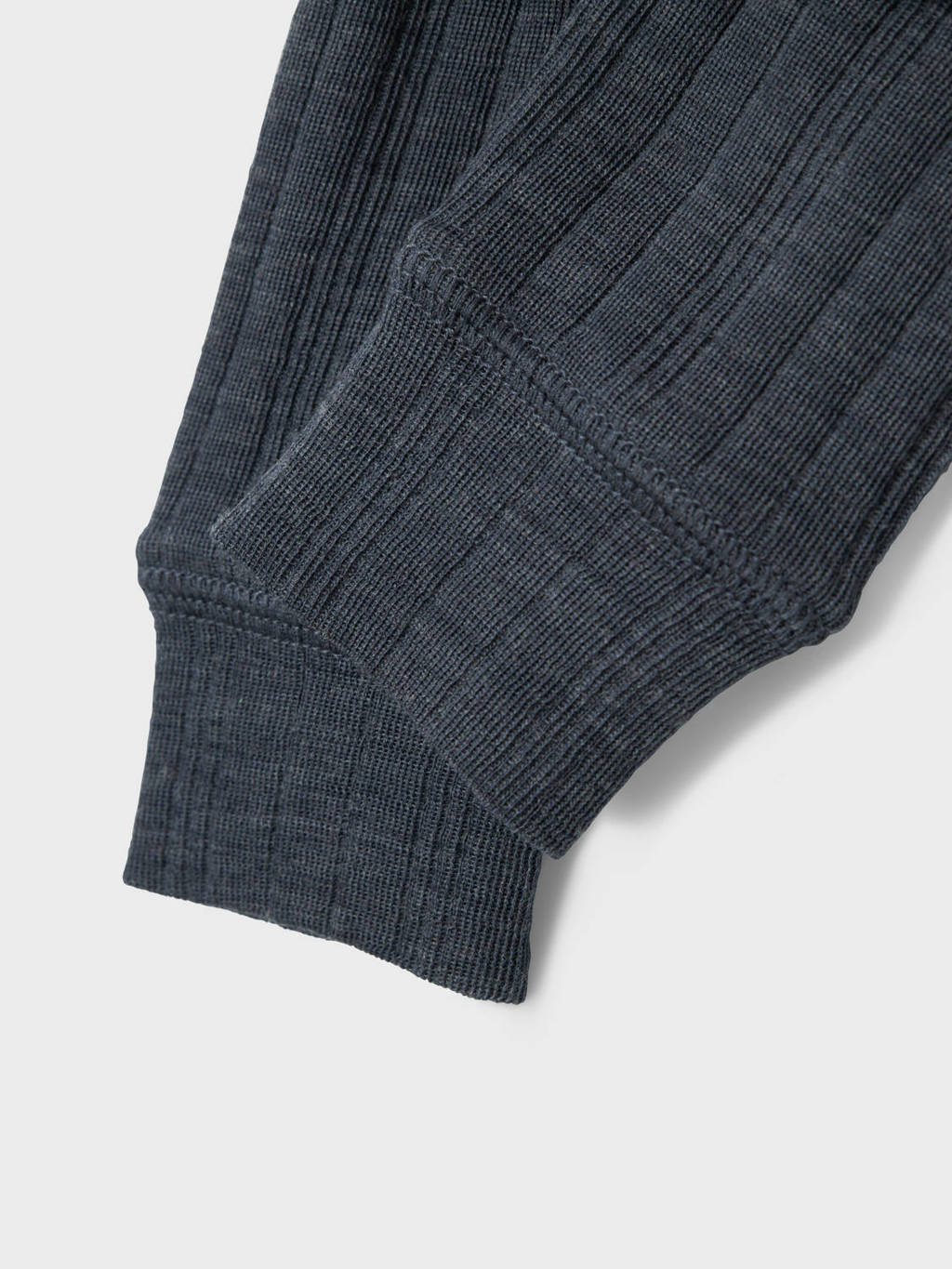 NAME IT baby slim fit broek NBMWANGvan merinowol donkerblauw