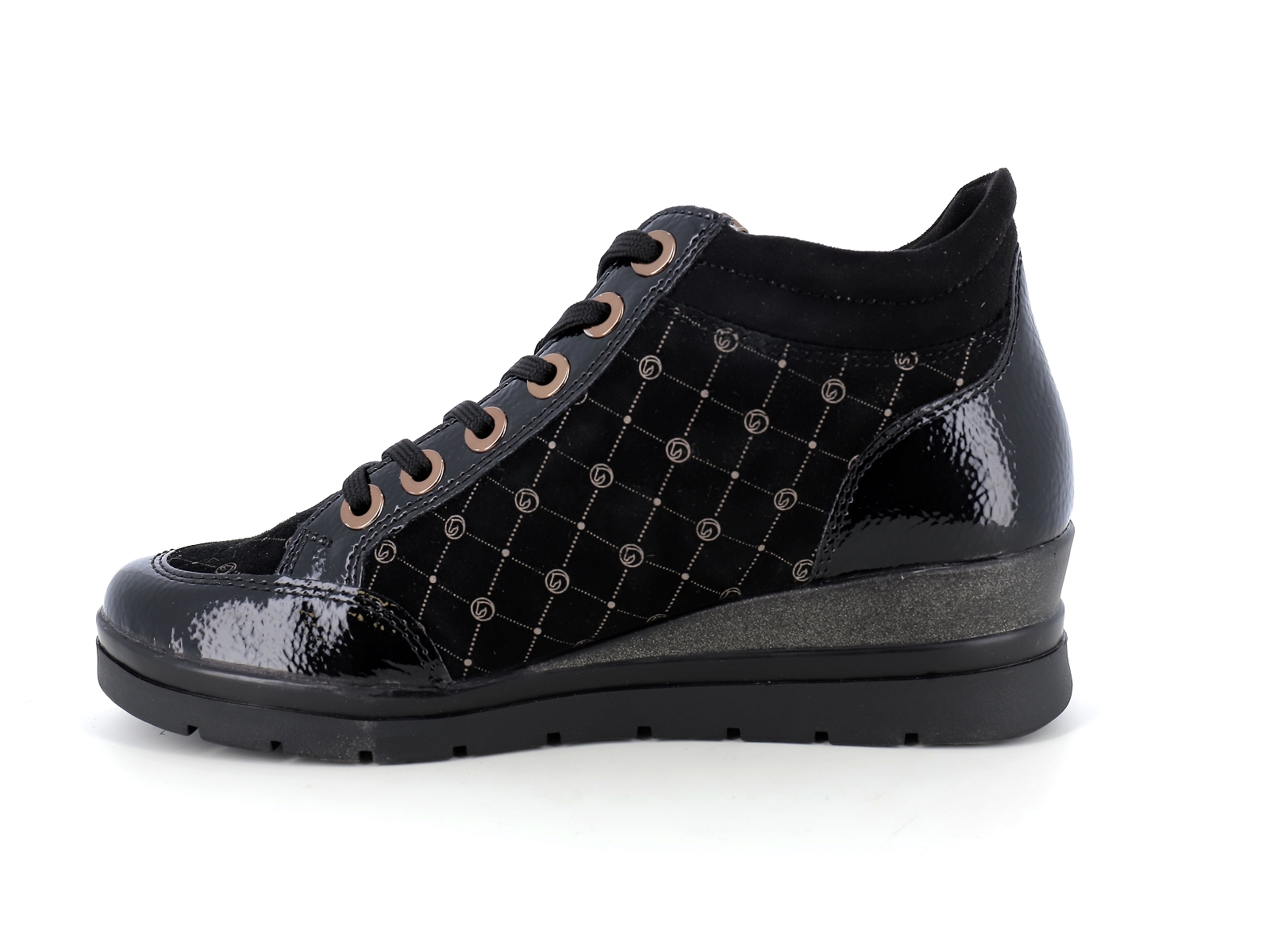 Remonte-R0773 Matières combinées Noir