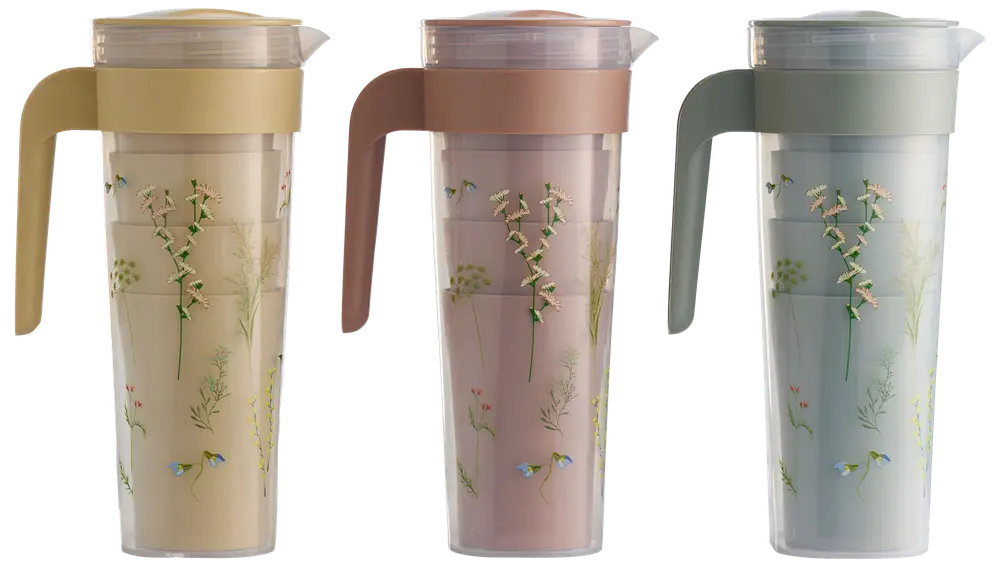 DAY Kande med 4 drikkeglas - assorterede farver
