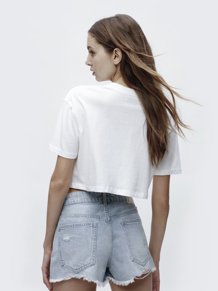 Shorts jeans rasgados - Celeste Vigoré