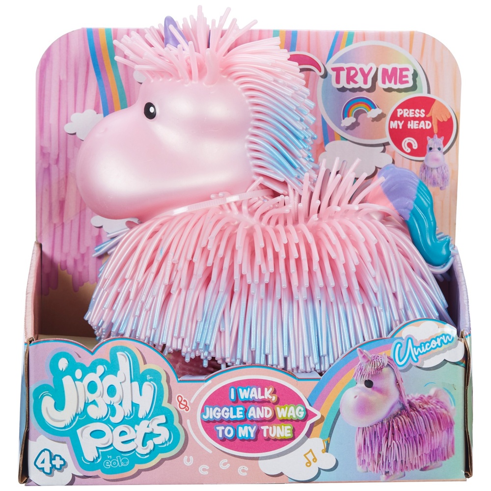 Jiggly Pets Einhorn – Perlmuttrosa