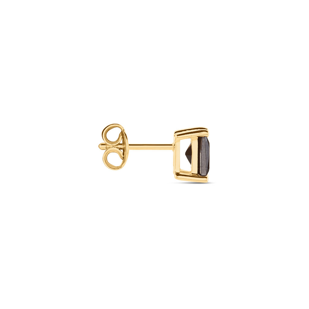 Boucles D'oreilles Puces Sofiane Plaqué Or Jaune Oxyde De Zirconium