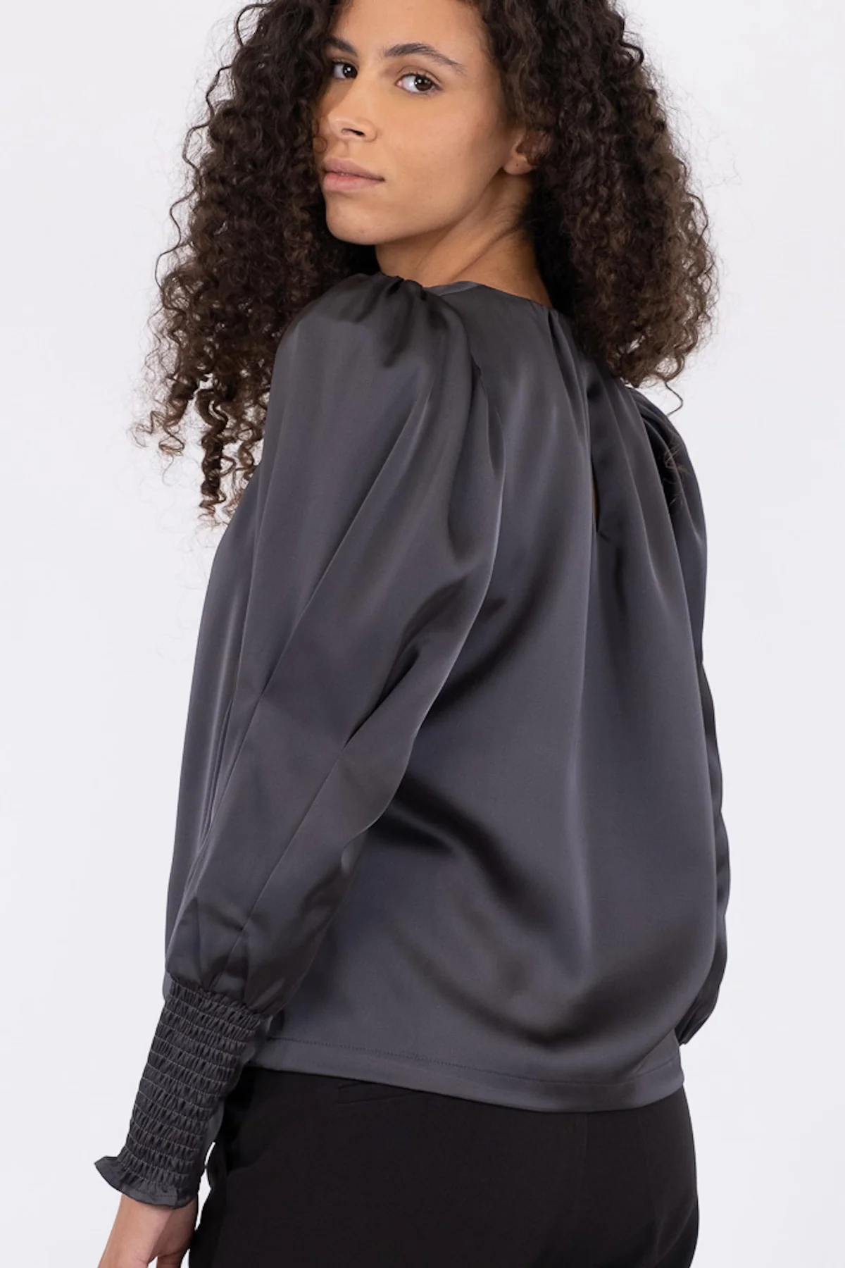 Neo Noir Camma Heavy Sateen Blouse