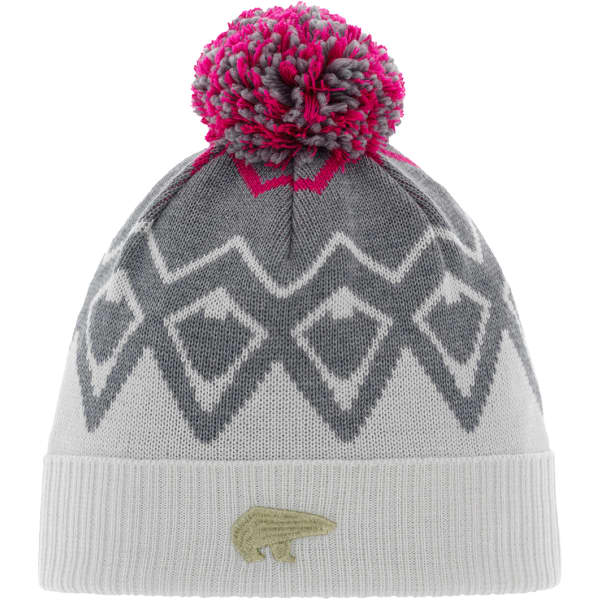Bonnet ski EISBÄR ZIGGY OS POMPON MÜ WHITE/GREY/PINK