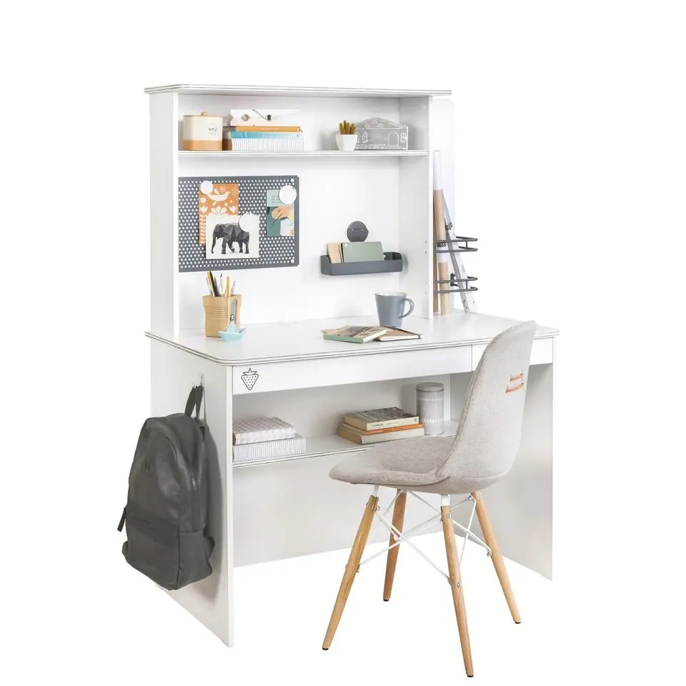 California - Bureau - Tienerkamer - 113x59x147 cm - Wit