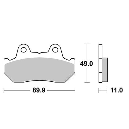 Plaquettes de freins SBS 542HF Organique avant/arrière (selon modèle)