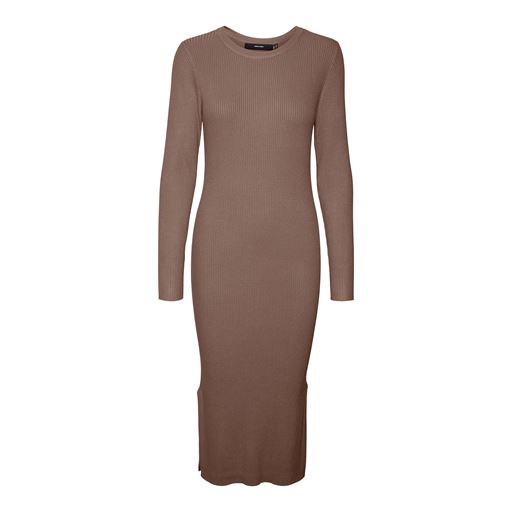 Vero Moda Glory Rib Kjole, Brown Lentil, XL