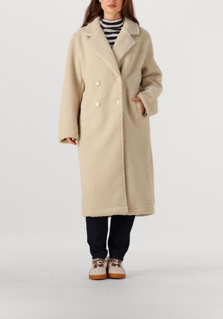 beige penn & ink mantel coat w25c309