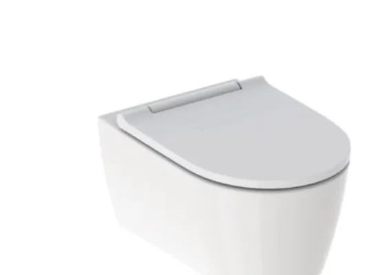Geberit ONE væghængt toilet, skjult montering, TurboFlush, med toiletsæde: hvid / KeraTect, hvid