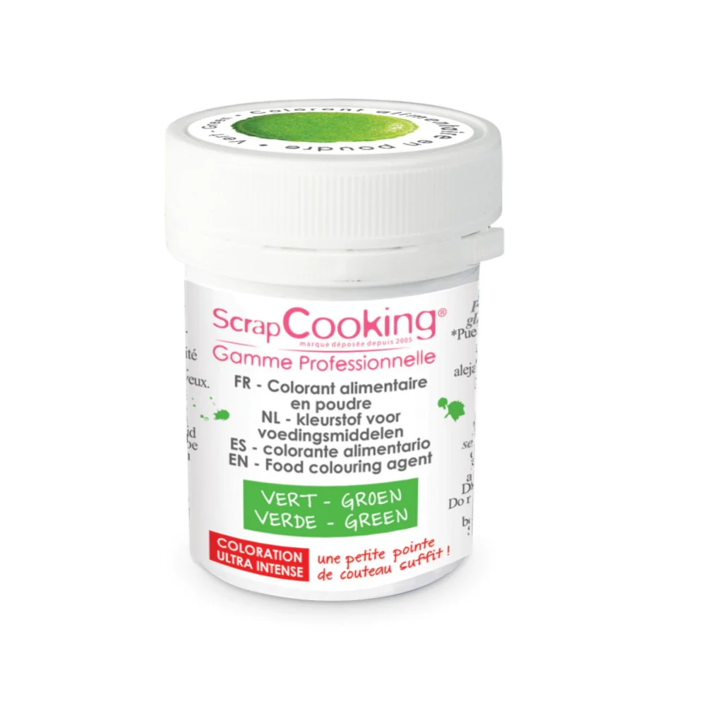 Colorant alimentaire en poudre vert Scrapcooking