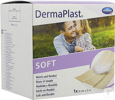 Hartmann DermaPlast Soft 8cmx5m Pansement 1 Pièce