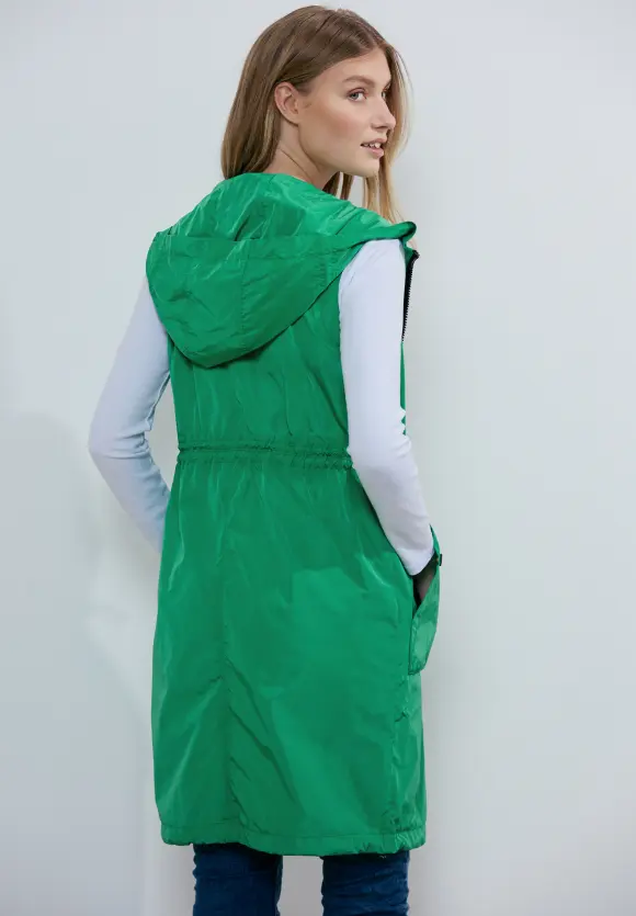 Longweste mit Mesh - grass green