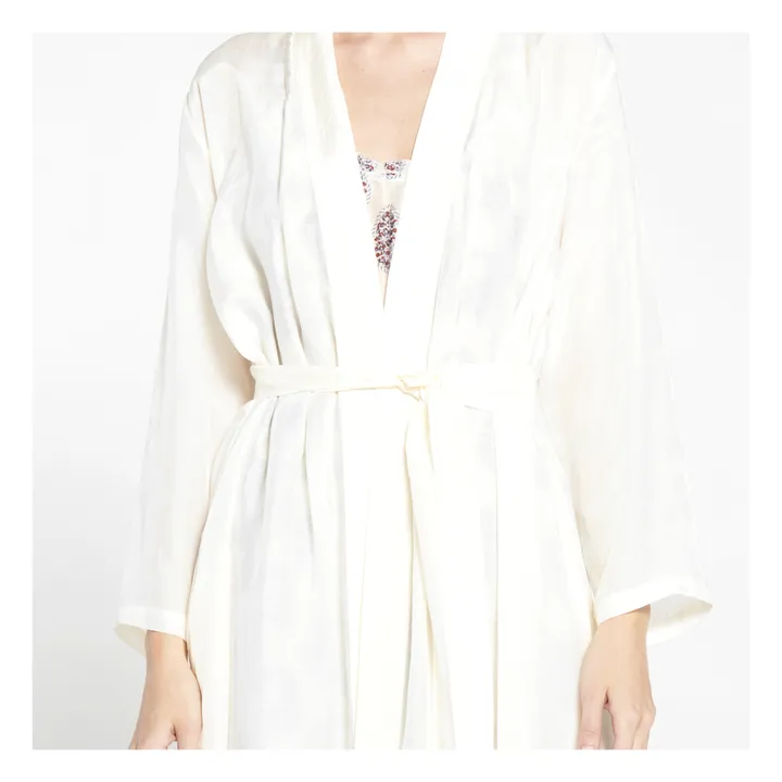 Germaine des prés Kimono Coton et Soie | Ecru
