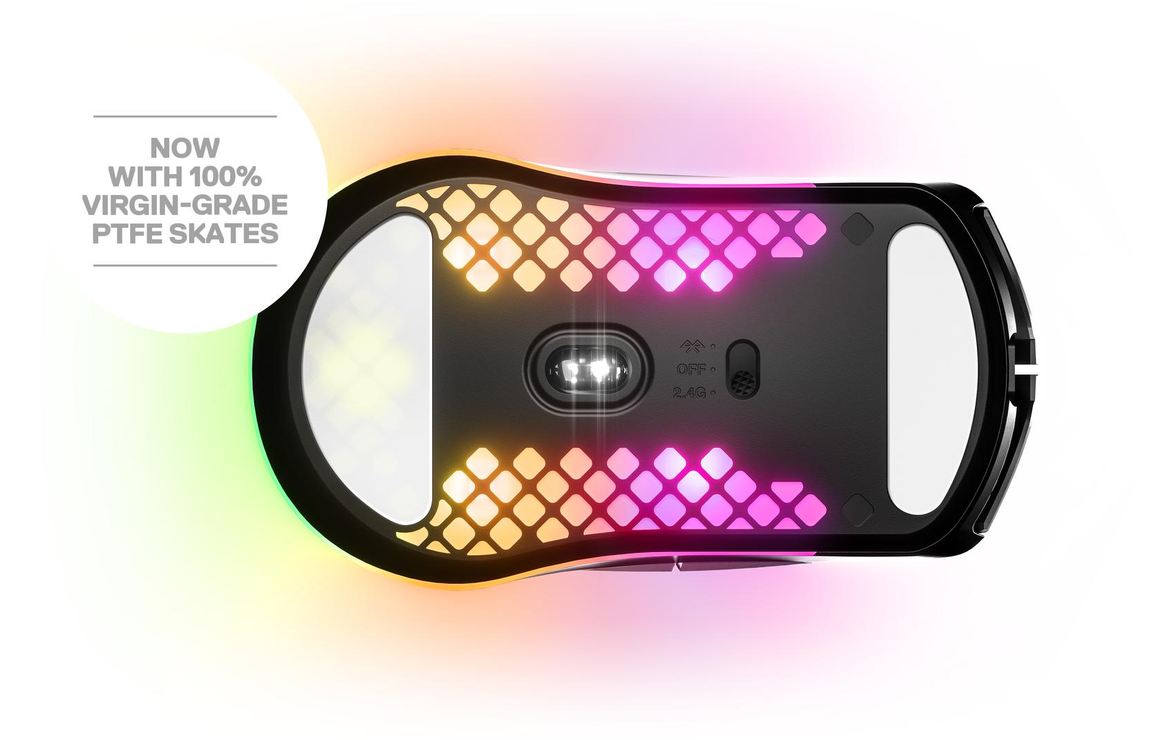 Gaming-Maus Aerox 3 Wireless SchwarzErgonomische, drahtlose Gaming-Mouse mit RGB-Beleuchtung