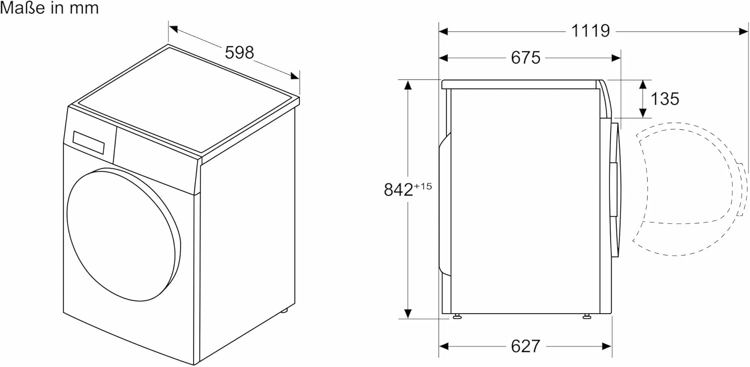 Siemens WR47B2C40 iQ700 Wärmepumpen-Trockner, 9 kg, Selbstreinigender Kondensator, AutoDry, Kurzprogramm 40', Nachlegefunktion, Reversierende Trommel, halbe Beladung, LED-Display, Touch Control
