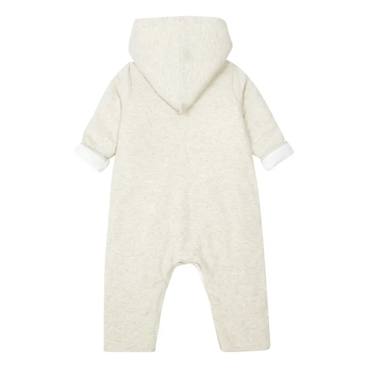Petit Bateau Combinaison à Capuche | Ecru chiné
