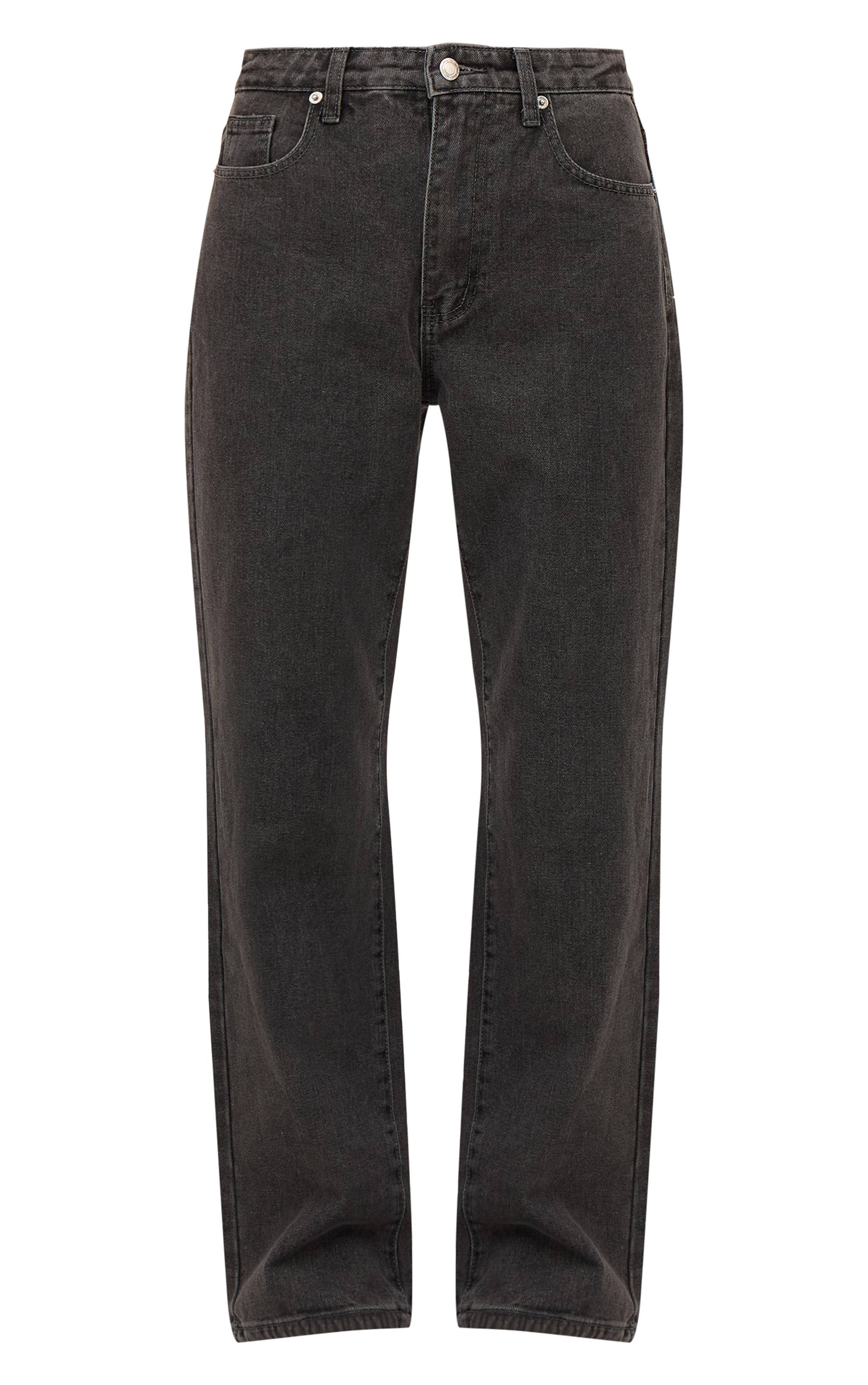 Gris Prettylittlething Jean Droit Taille Haute
