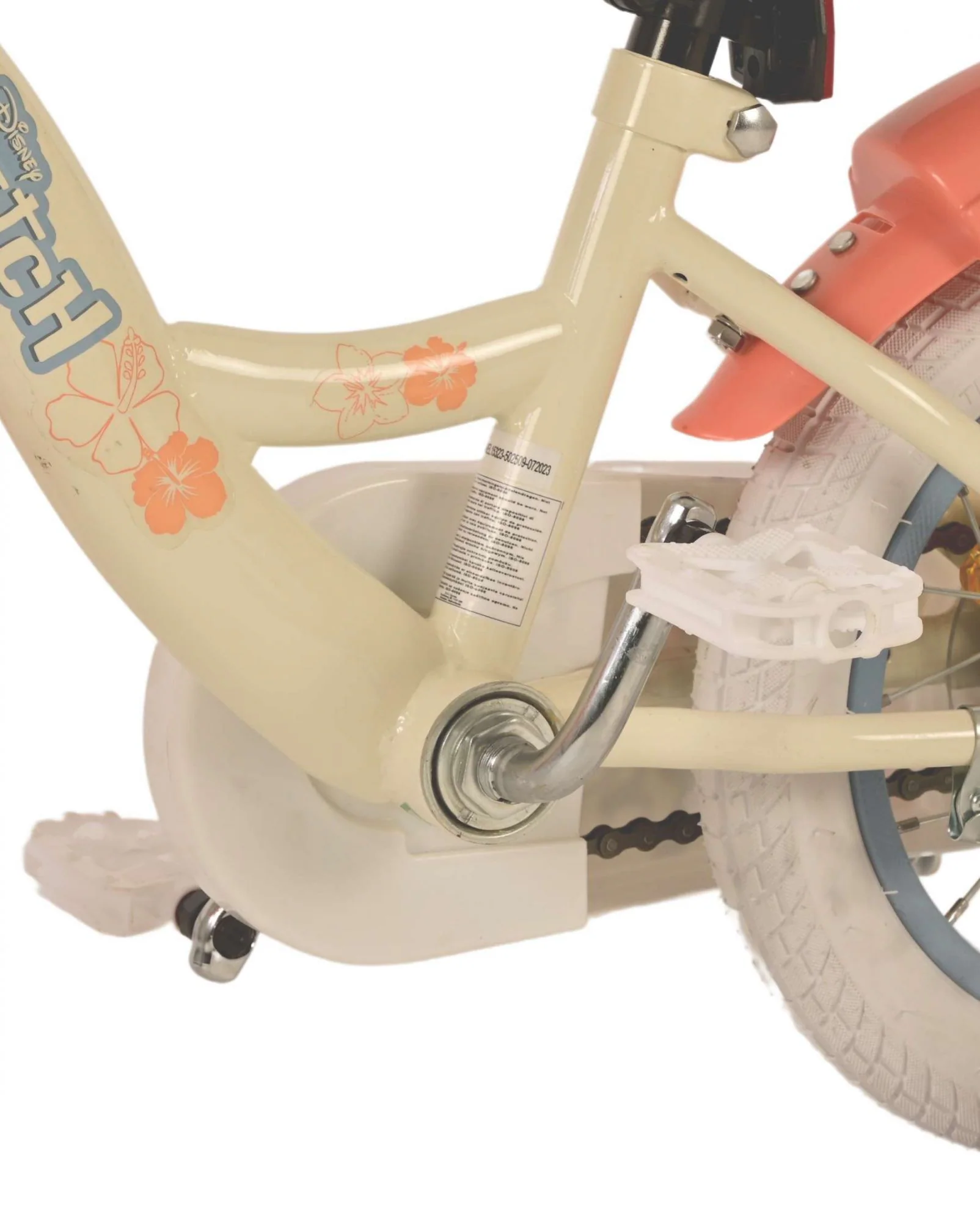 Kinderfahrrad Disney Stitch Mädchen 12 Zoll Kinderrad Cremefarbend