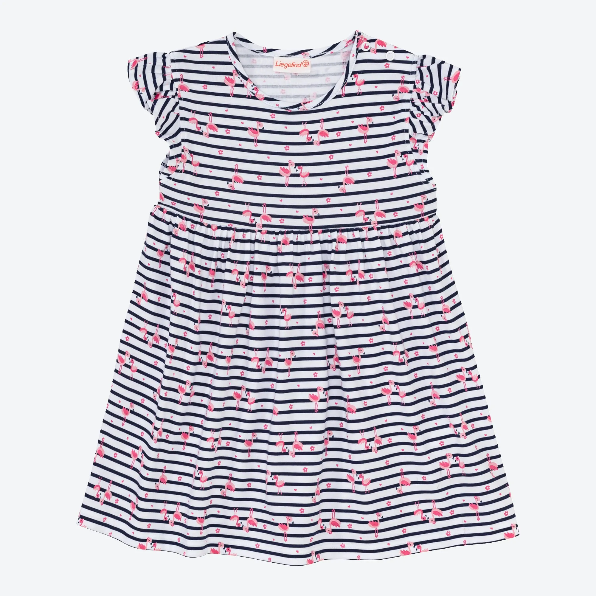 Baby-Mädchen-Kleid mit Flamingo-Muster