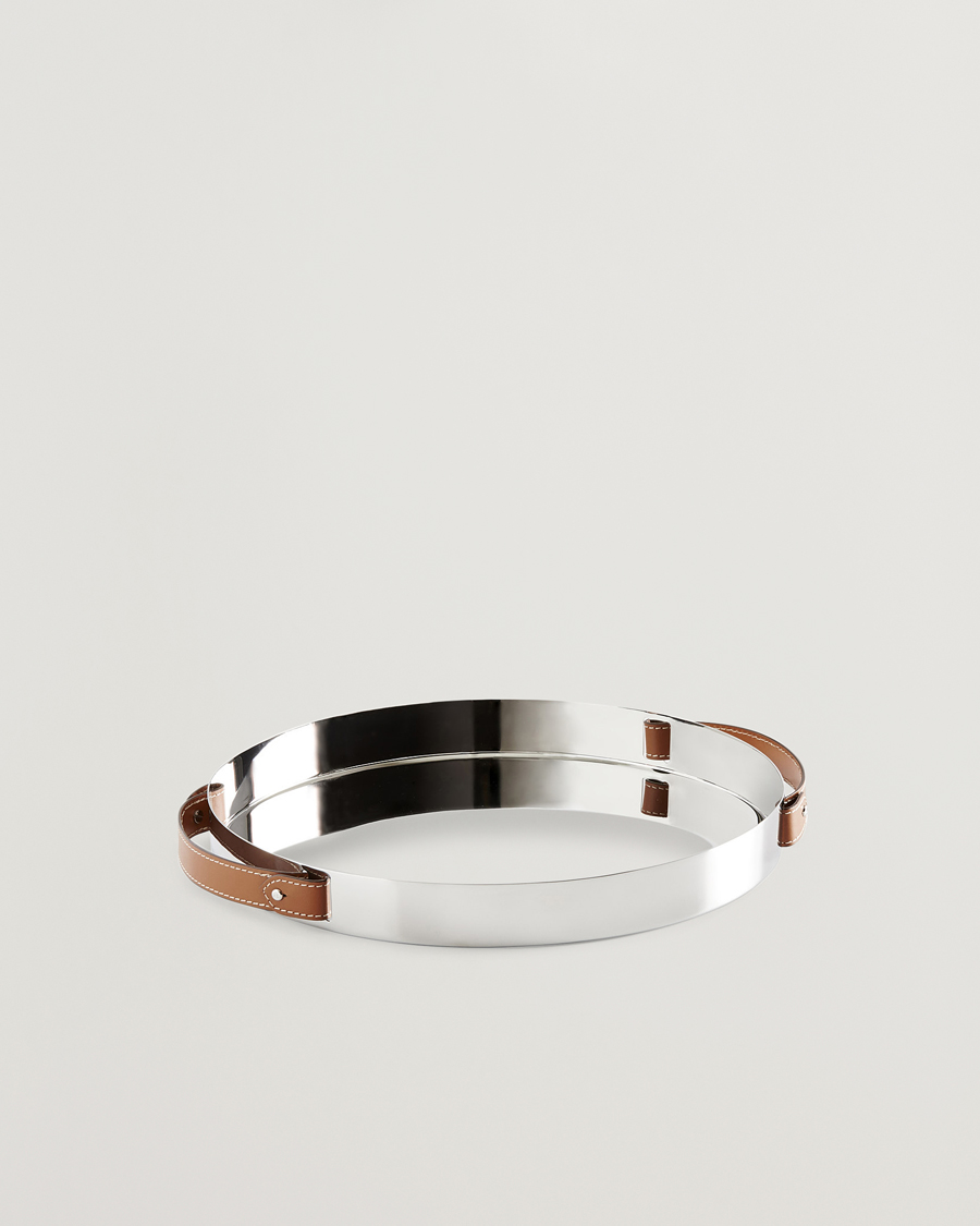 Ralph Lauren Home Wyatt Round Tray Silver