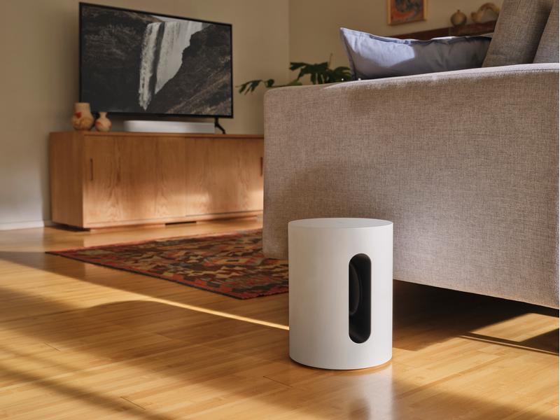 Sonos Subwoofer Sub Mini Weiss Vertiefen Sie Ihr Hörerlebnis für TV, Musik und mehr mit kraftvollen Bässen