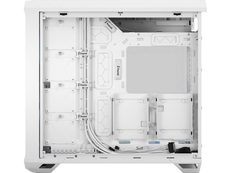 Fractal Design PC-Gehäuse Torrent RGB TG Weiss Eleganter, kompakter Big-Tower mit Sichtfenster und RGB-Beleuchtung
