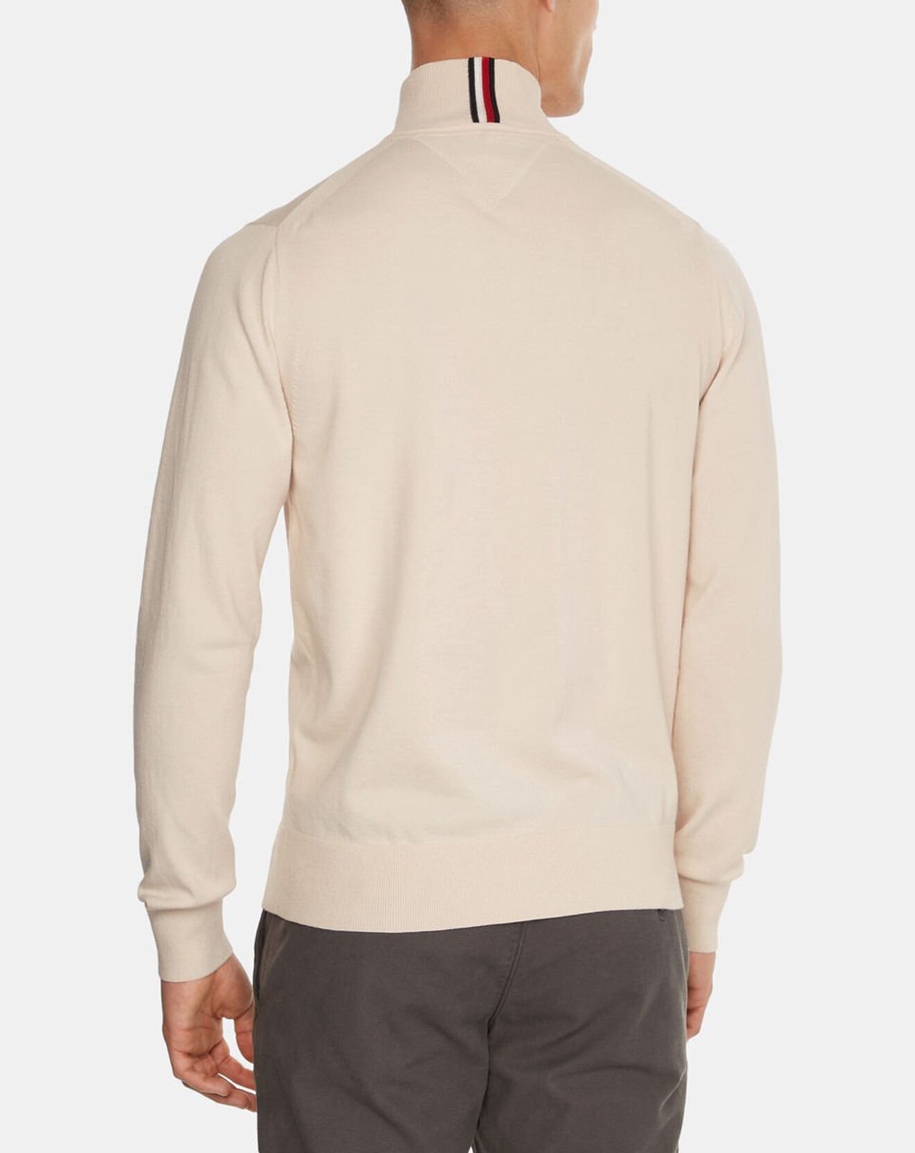 Tommy Hilfiger Pull 1985 col zippé écru