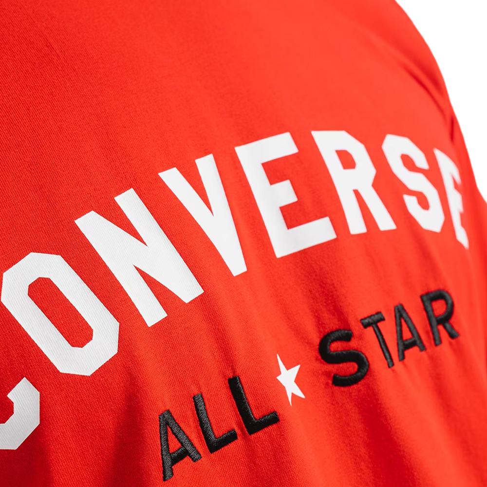 Converse T-shirt Blanc Rouge Converse Printed