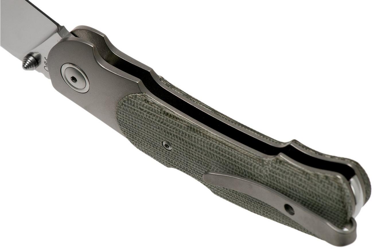 Viper Turn V5986CG Green Canvas Micarta zakmes, Fabrizio Silvestrelli design