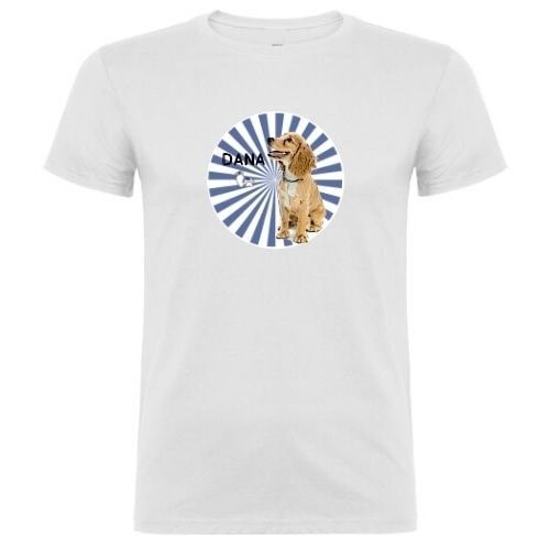 Camiseta unissex com raios brancos personalizáveis.