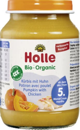 Holle BIO Glas Menü Kürbis mit Huhn