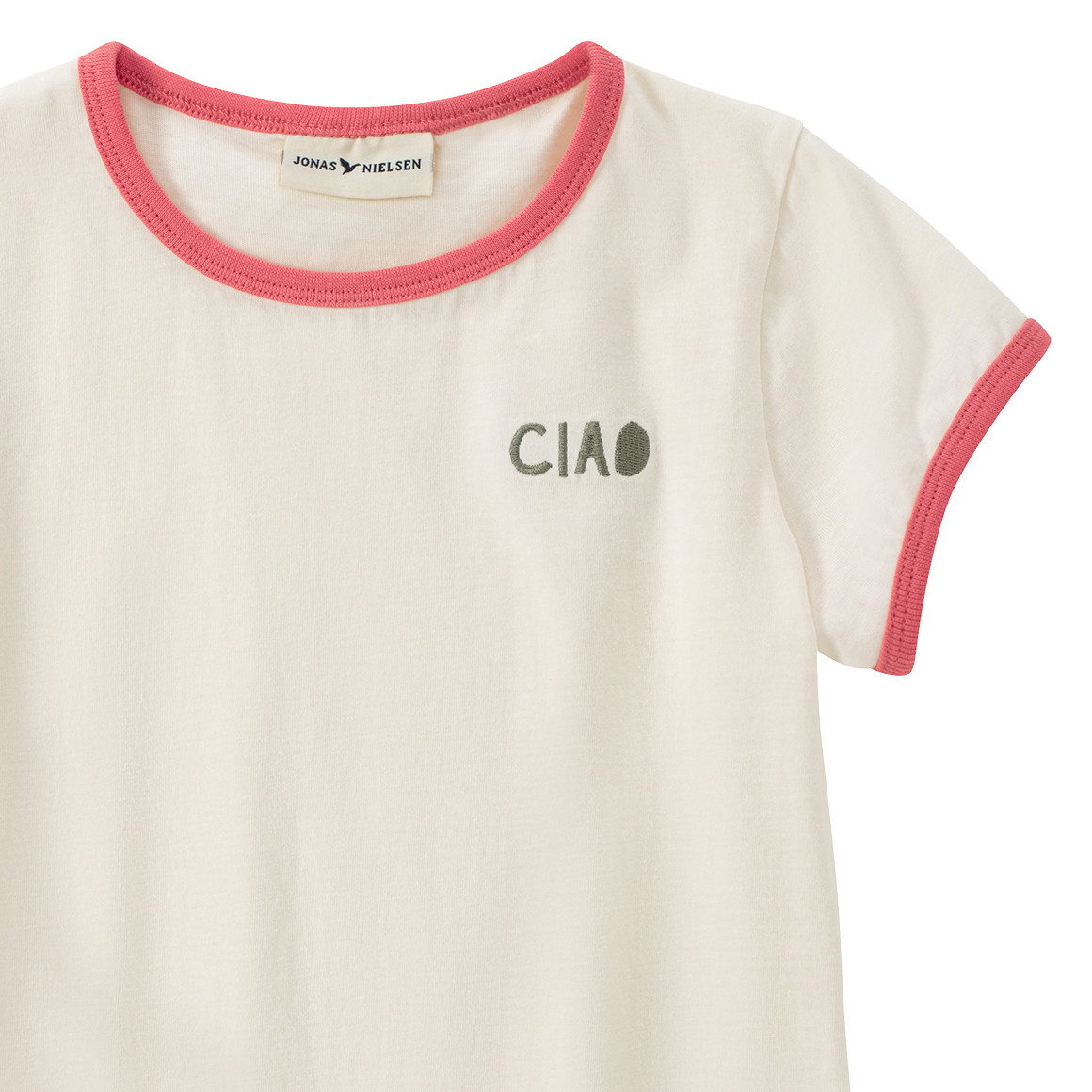 Jonas Nielsen Mädchen T-Shirt mit Stickerei creme