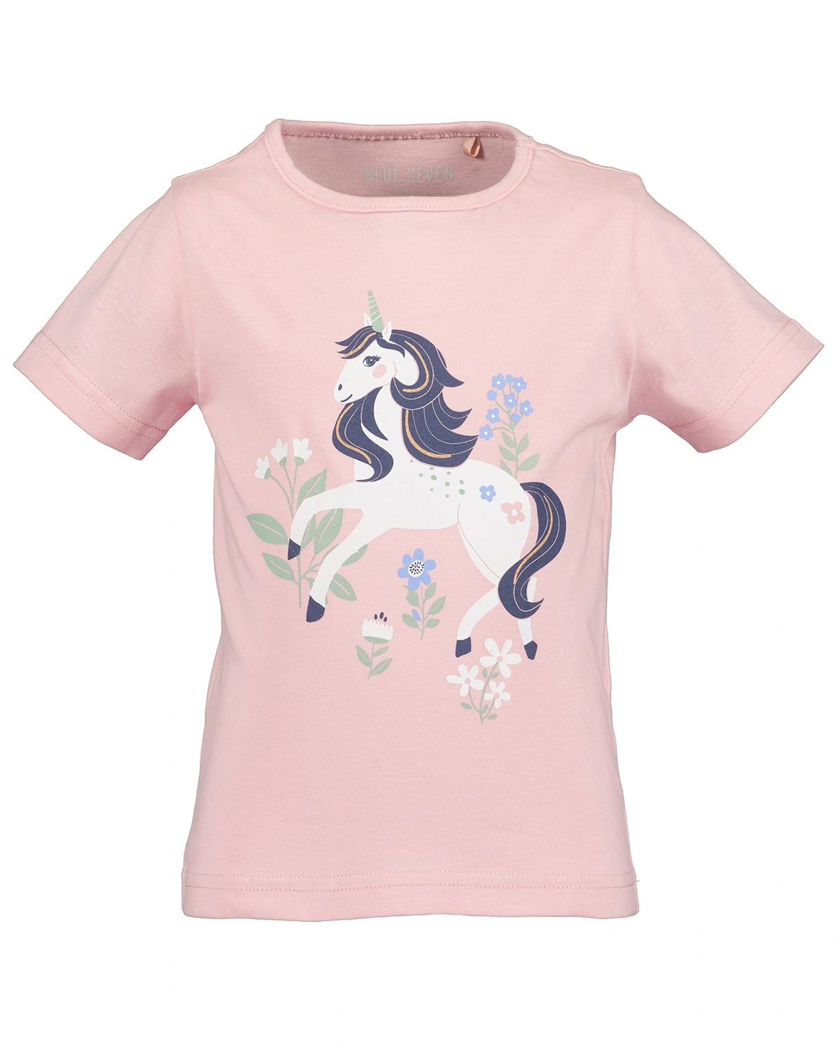 T-Shirt FLOWER UNICORN in rosa