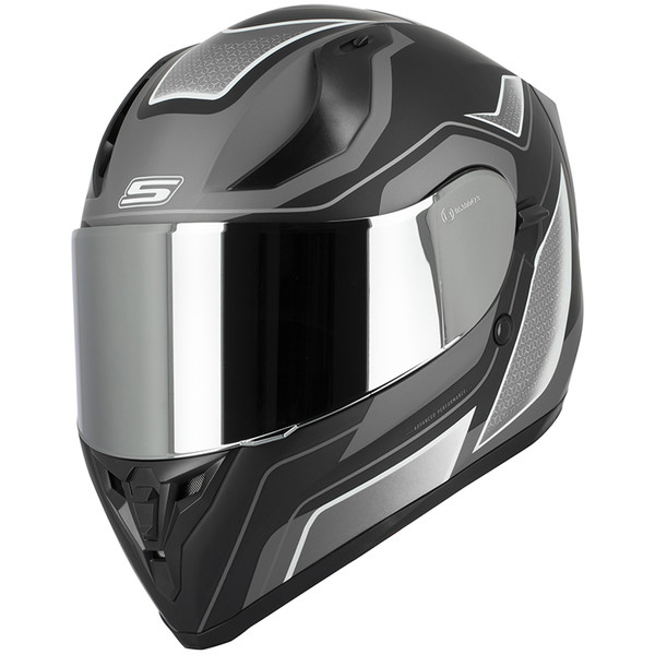 S-Line - Casque VENGE S441 DECO Noir / Gris / Blanc